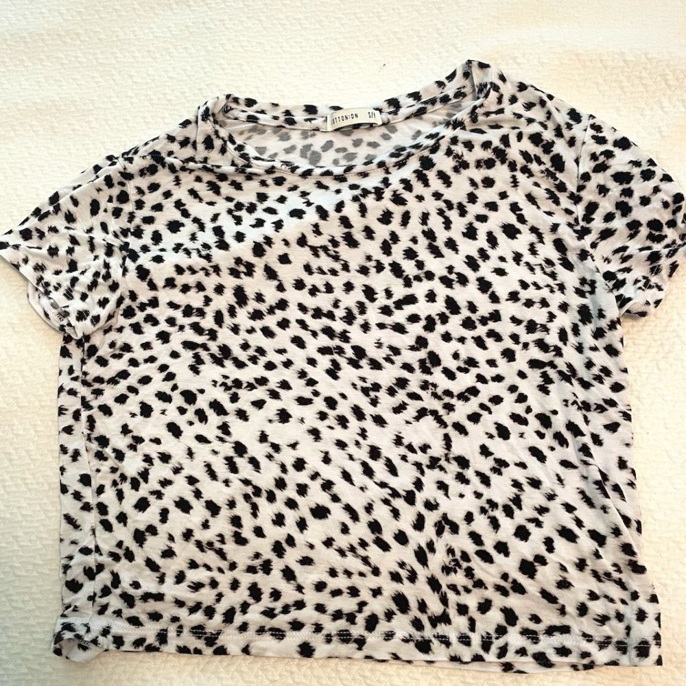 Cropped White and Black Top